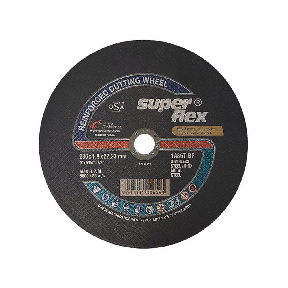 ABRASIVE DISC CUTTING STEEL SLIMLINE S/FLEX 230x1.9x22.2