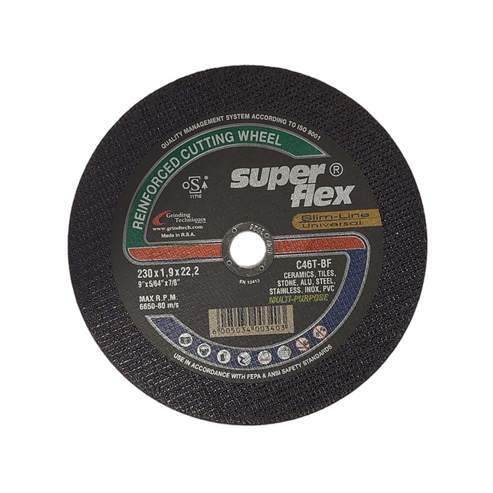 ABRASIVE DISC CUTTING MULTI-PRP S/FLEX 230x1.9x22.2