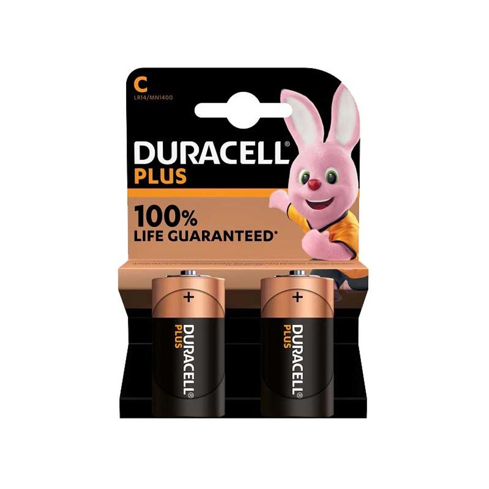 Battery DURACELL Plus C Applian 2's 1.5v Mn1400k2