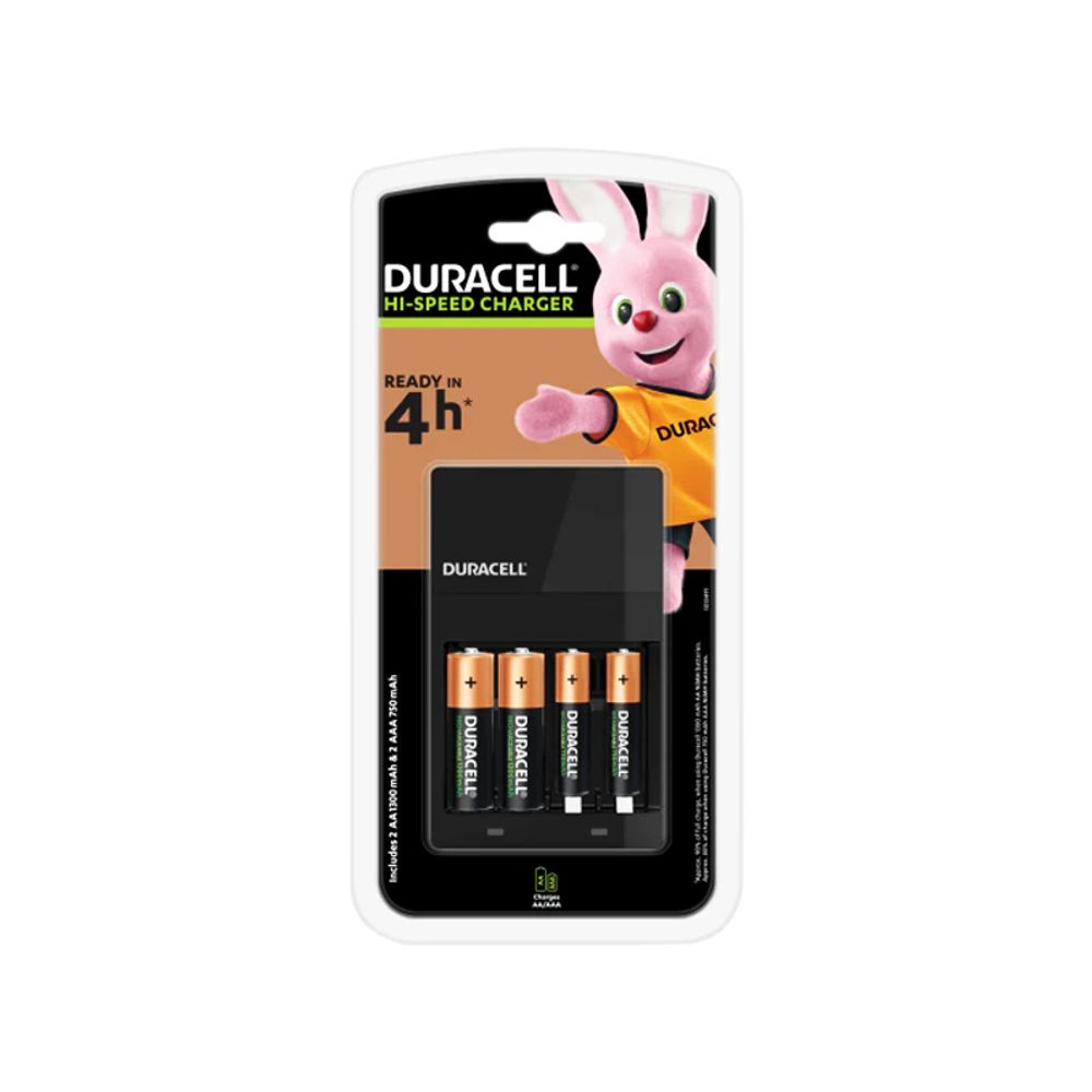 Battery DURACELL Charger + 2aa Rechargeable Batteries Cef14