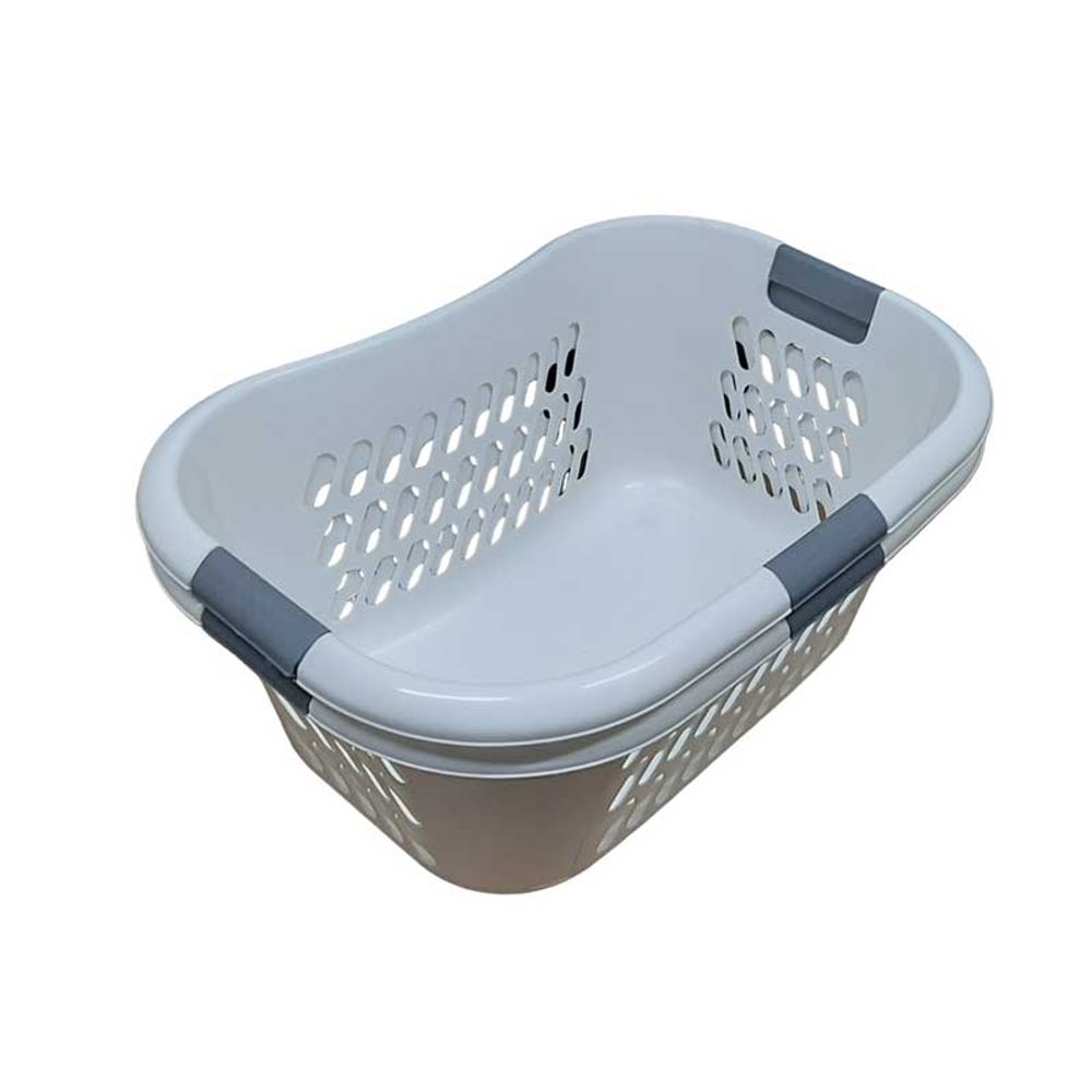Laundry Carry Basket 2pce White