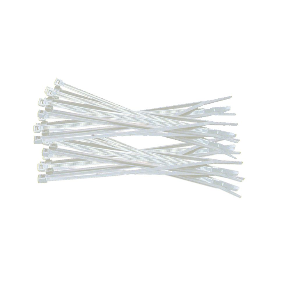 Cable Ties White 200mm*4.6mm Pack 100 T50r
