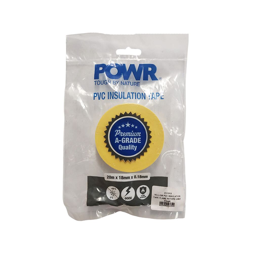 Insulation Tape Pvc Flame Retard 20mt Yellow