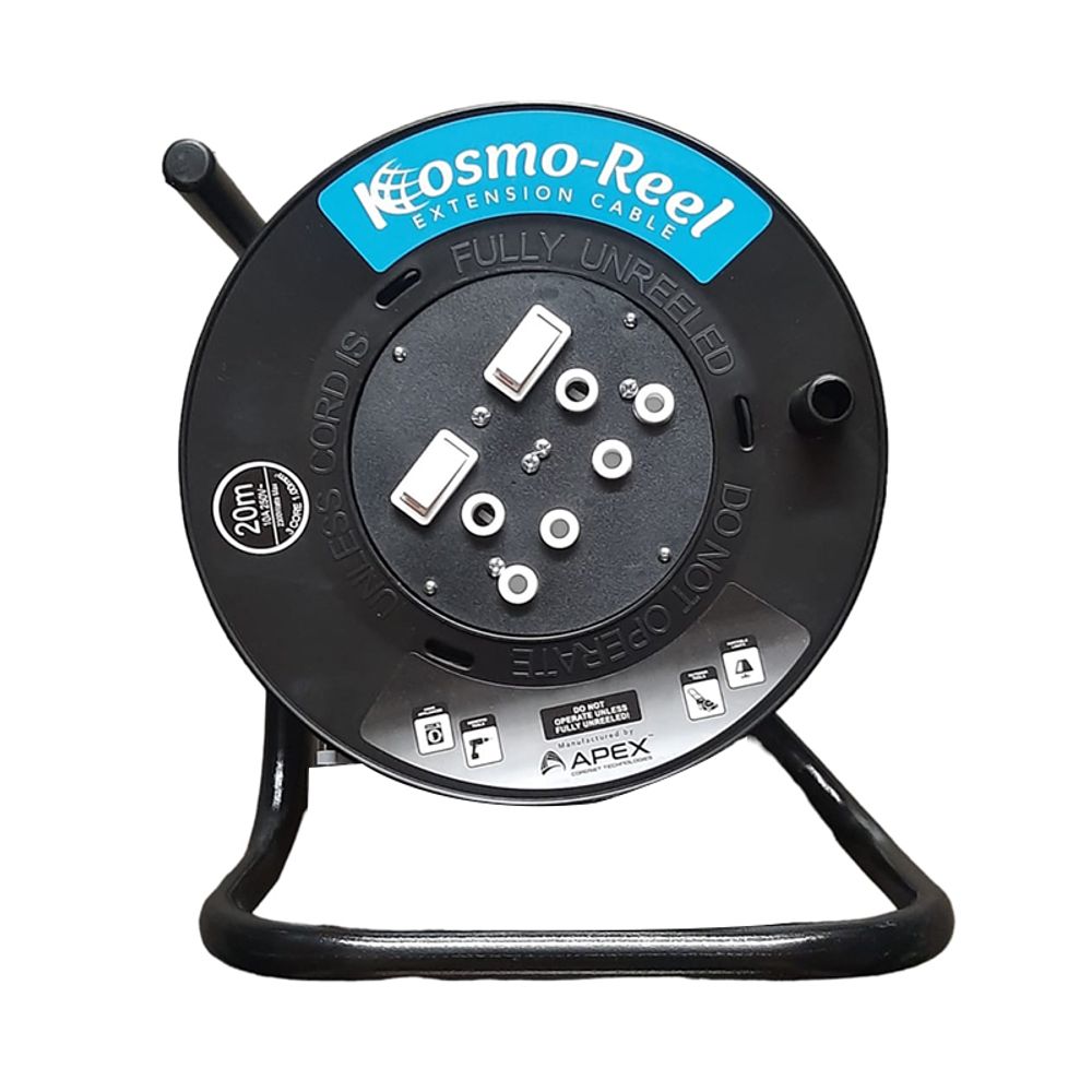 Extension Reel Plast 2x10a 20mtx1.0mm