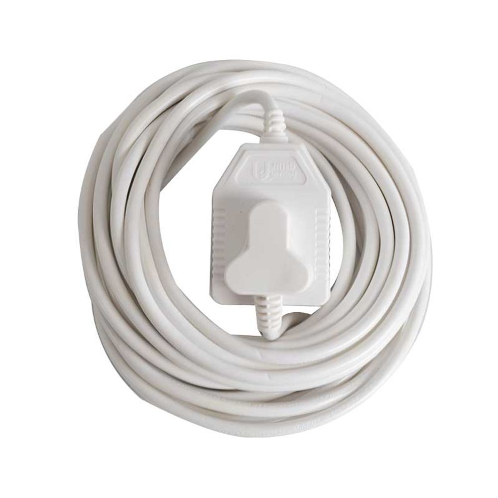 Extension Cord 15mt X 10 Amp 2x3 Pin White