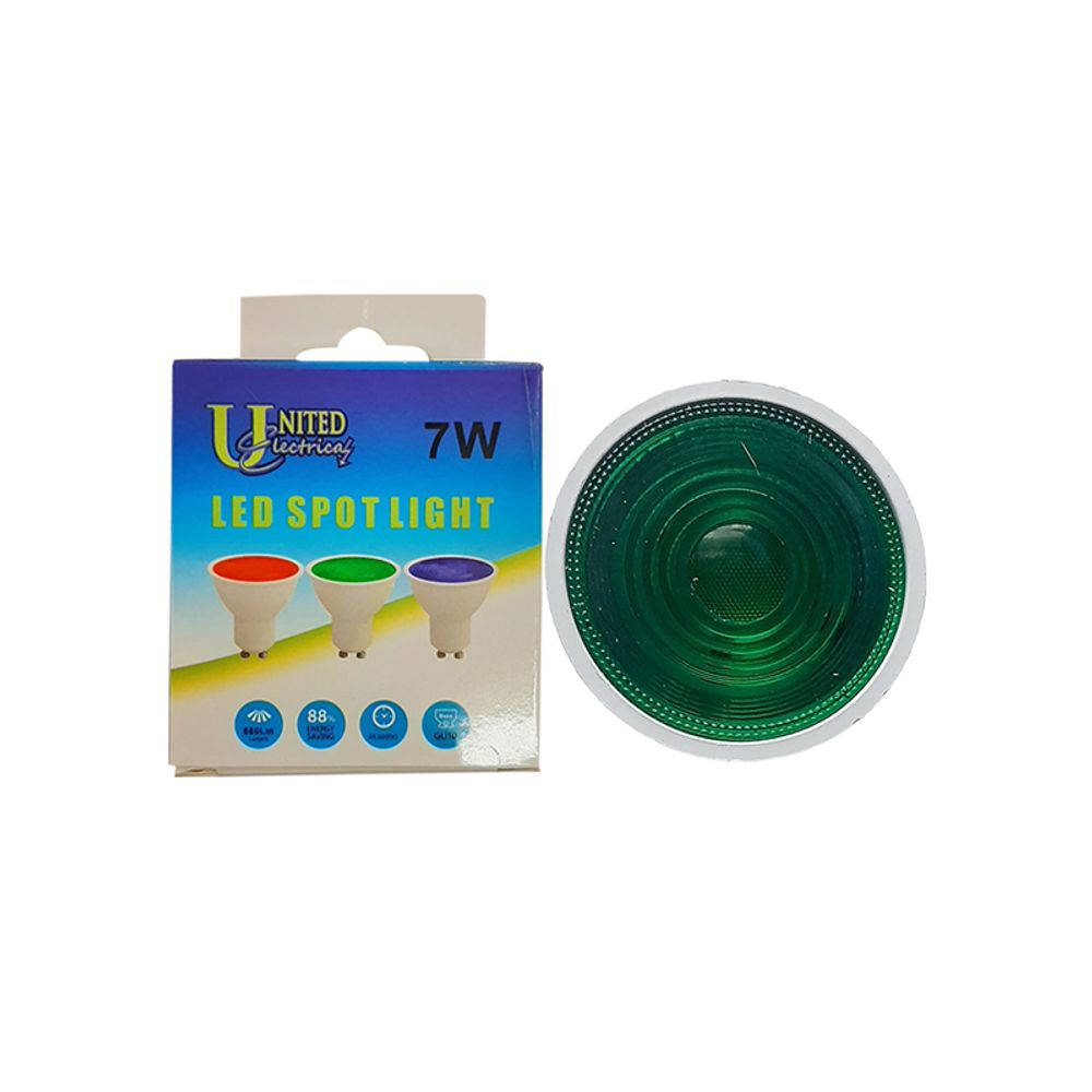 Downlight Led Gu10 Green 7w 550lm 3000h Ue-7wgu10(g)