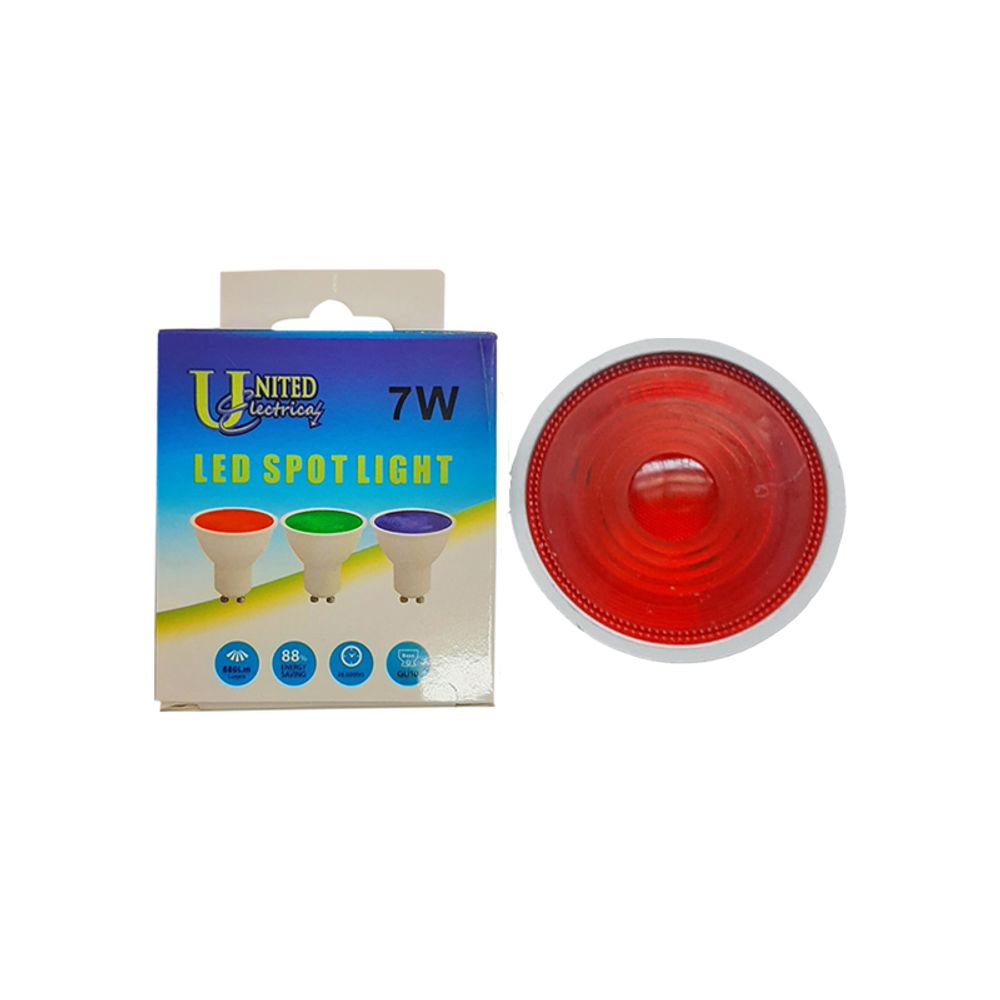 Downlight Led Gu10 Red 7w 550lm 3000hr Ue-7wgu10(rb)