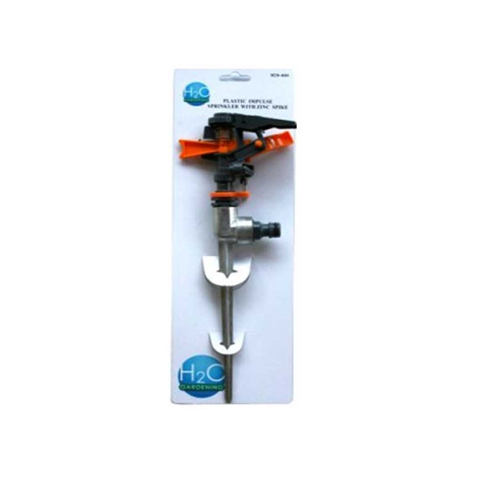 Garden Sprinkler Impulse Plastic Head On Spike H20009