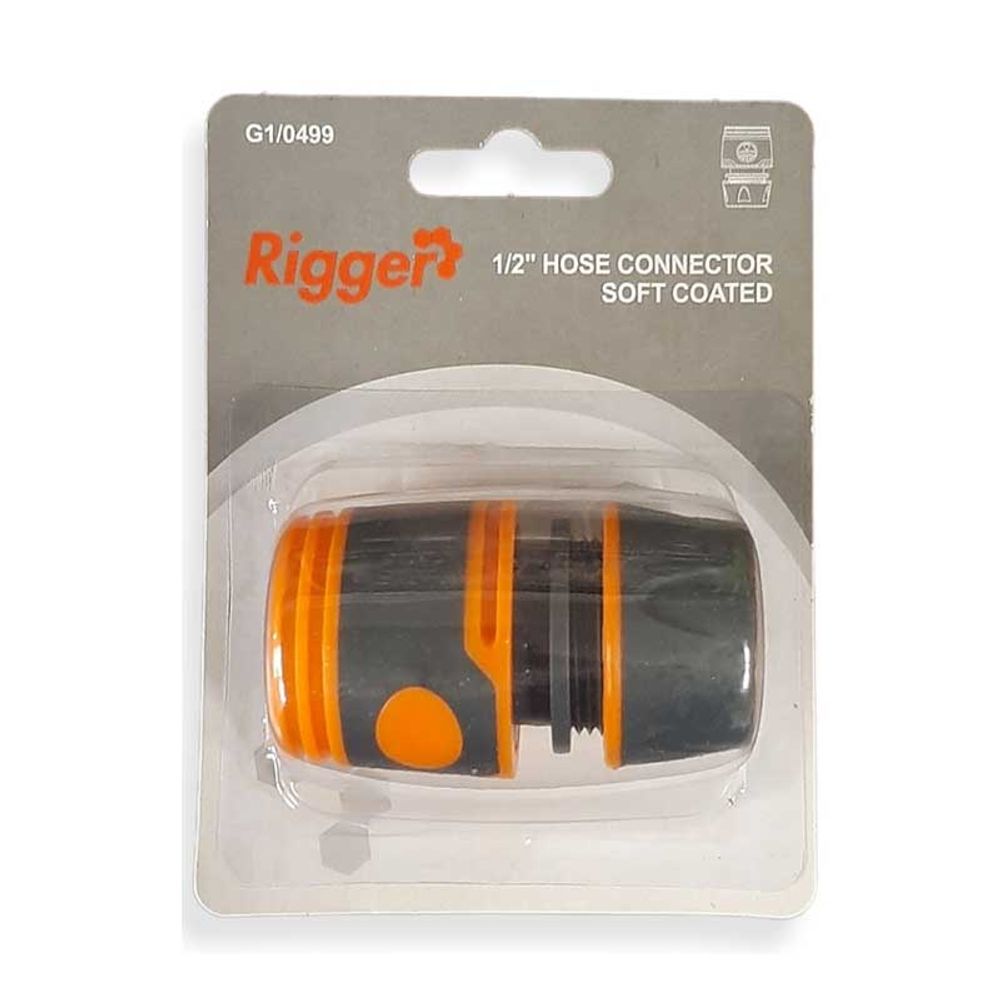 Garden Hose Connector 1/2" H20010 Softgrip RIGGER