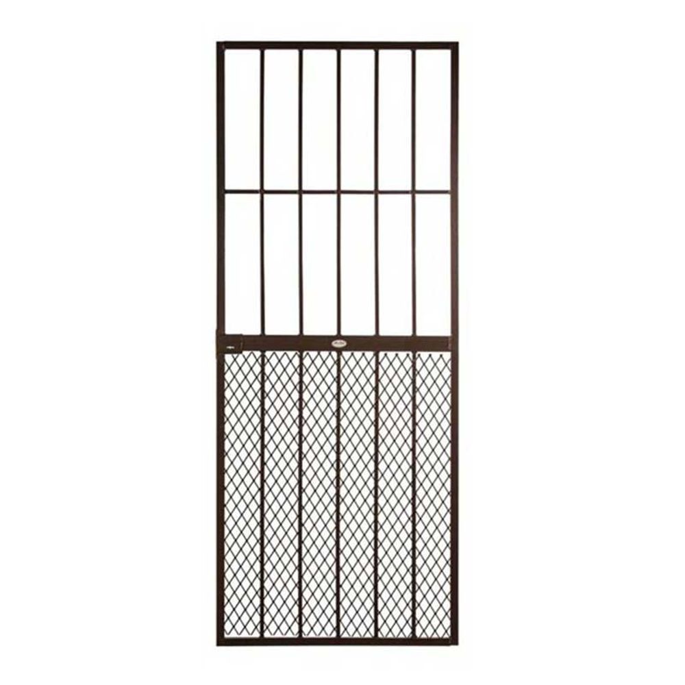 Security Gate P/coated Brown Neder 813x2032