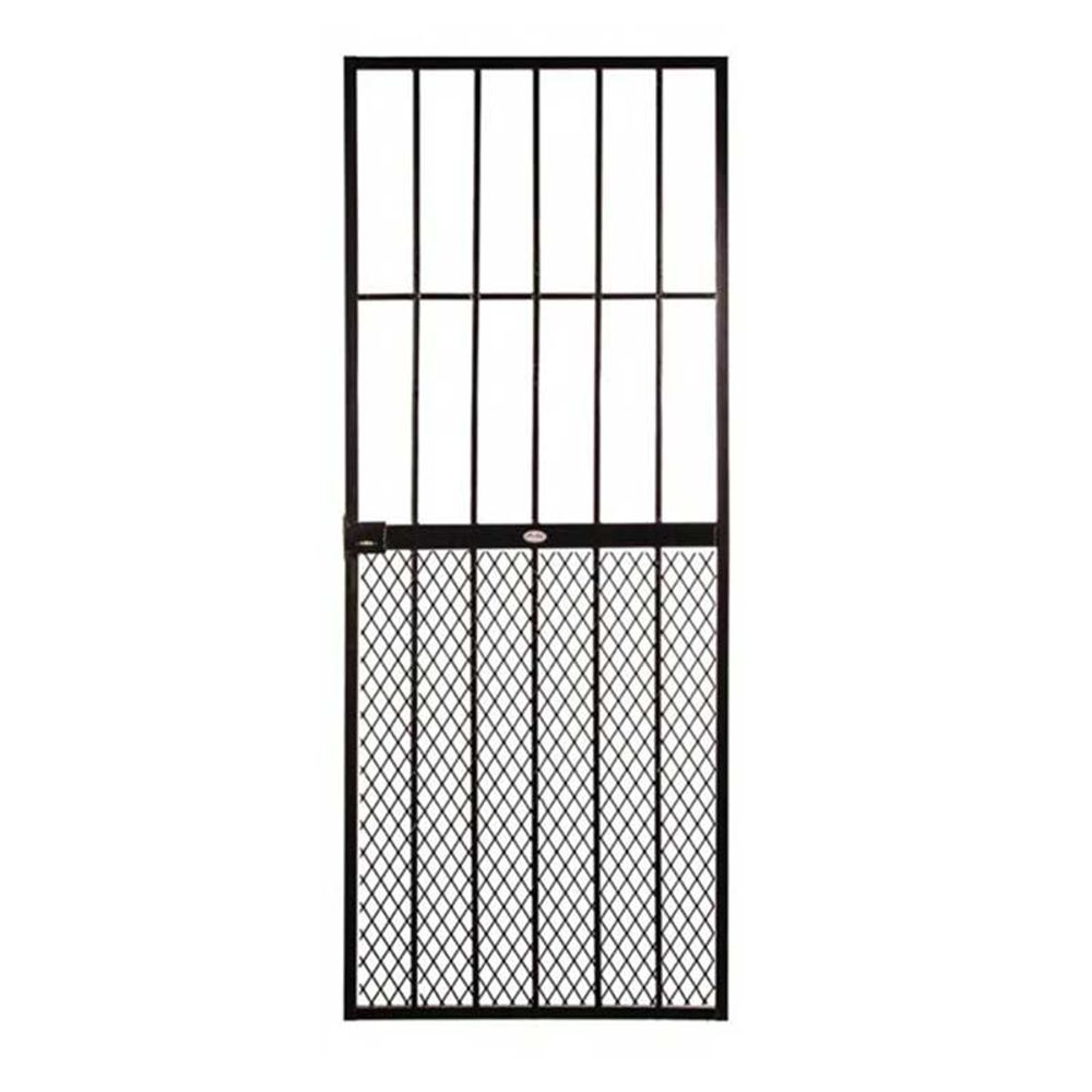 Security Gate P/coated Black Neder 813x2032