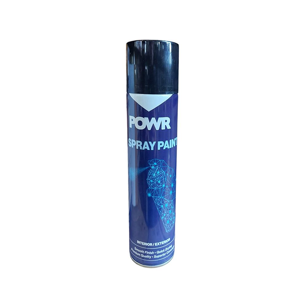 Paint Spray Std Black Gloss 300ml POWR