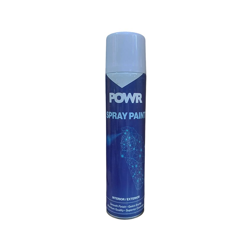 Paint Spray Std White Satin 300ml POWR
