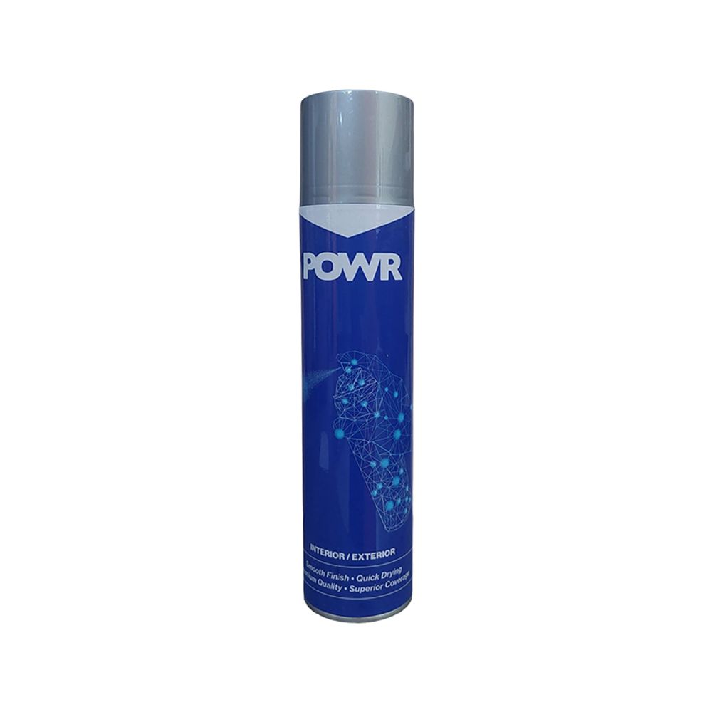 Paint Spray Std Grey Silver 300ml POWR