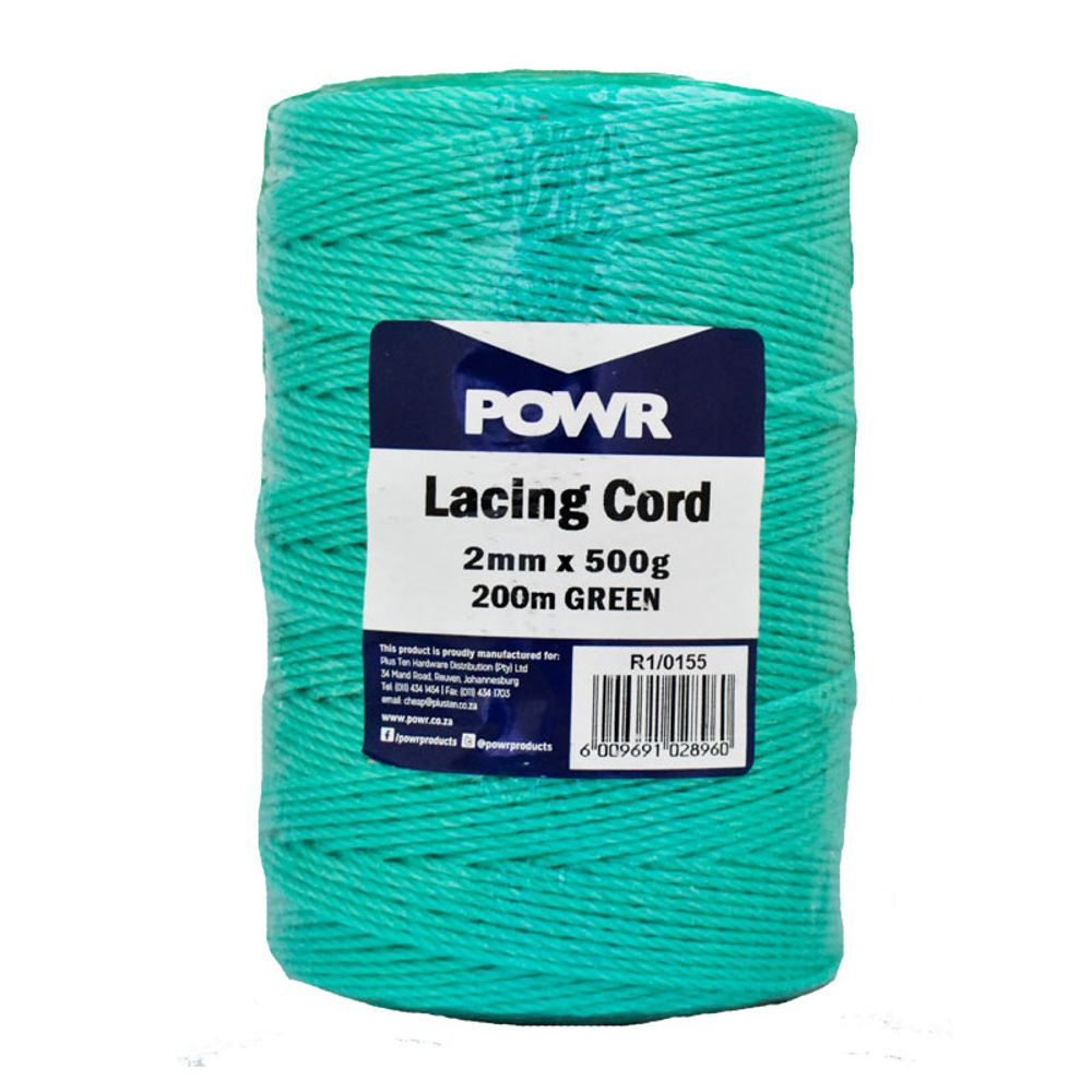 Cord Lacing Green 2mmx500gr
