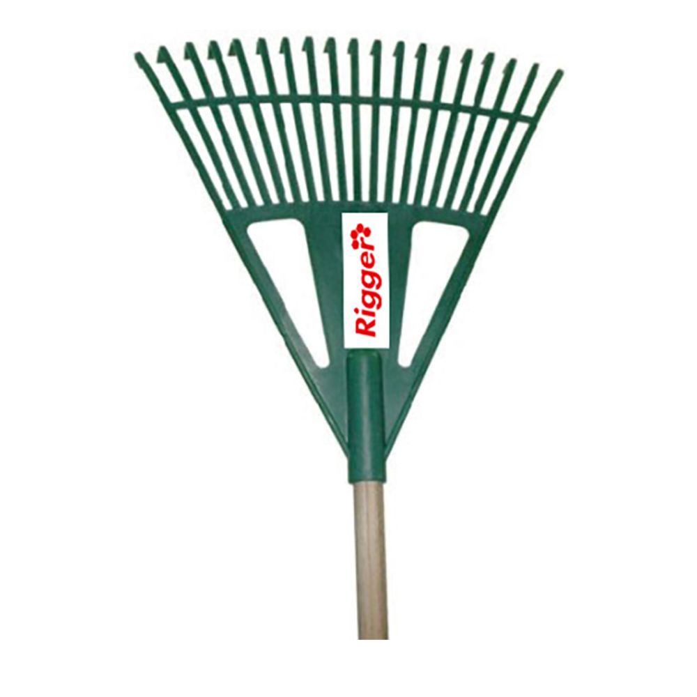Rake Leaf Plastic Delux (green) Dlxrx