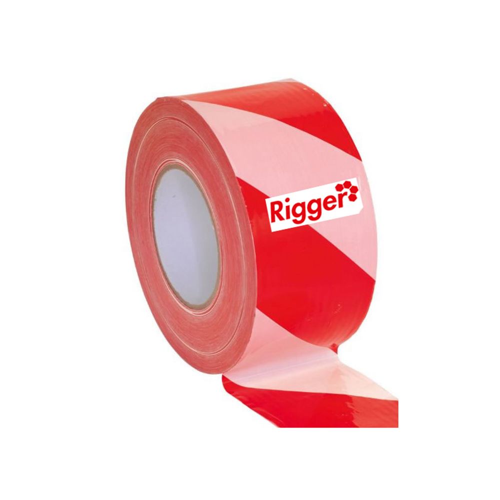 Tape Barrier Pvc Red/white 75mmx100mt
