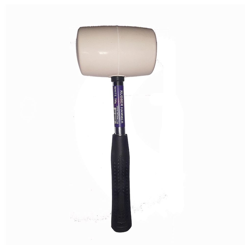 Hammer Mallet Rubber Steel Shaft 450gr White RIGGER
