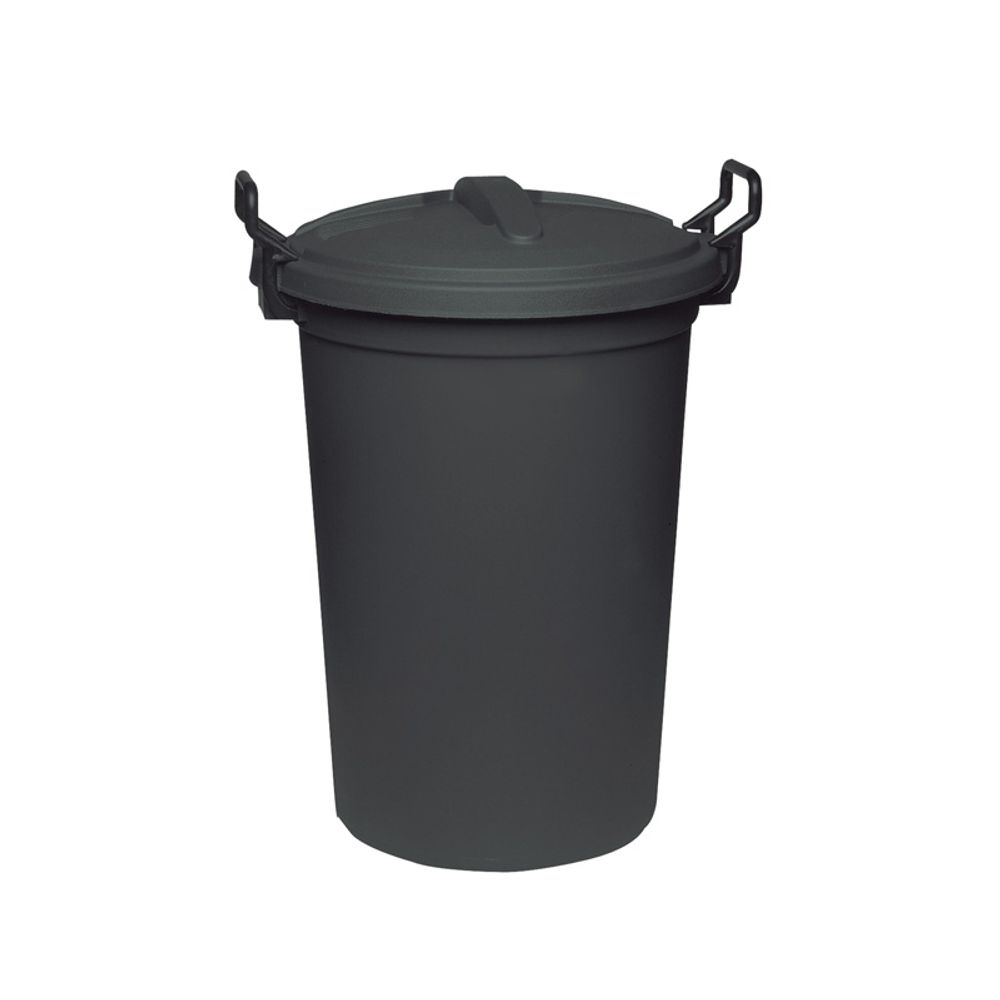 Bin Refuse Bin C/w Grip For Lid 120ltr Big Jim Black Collec