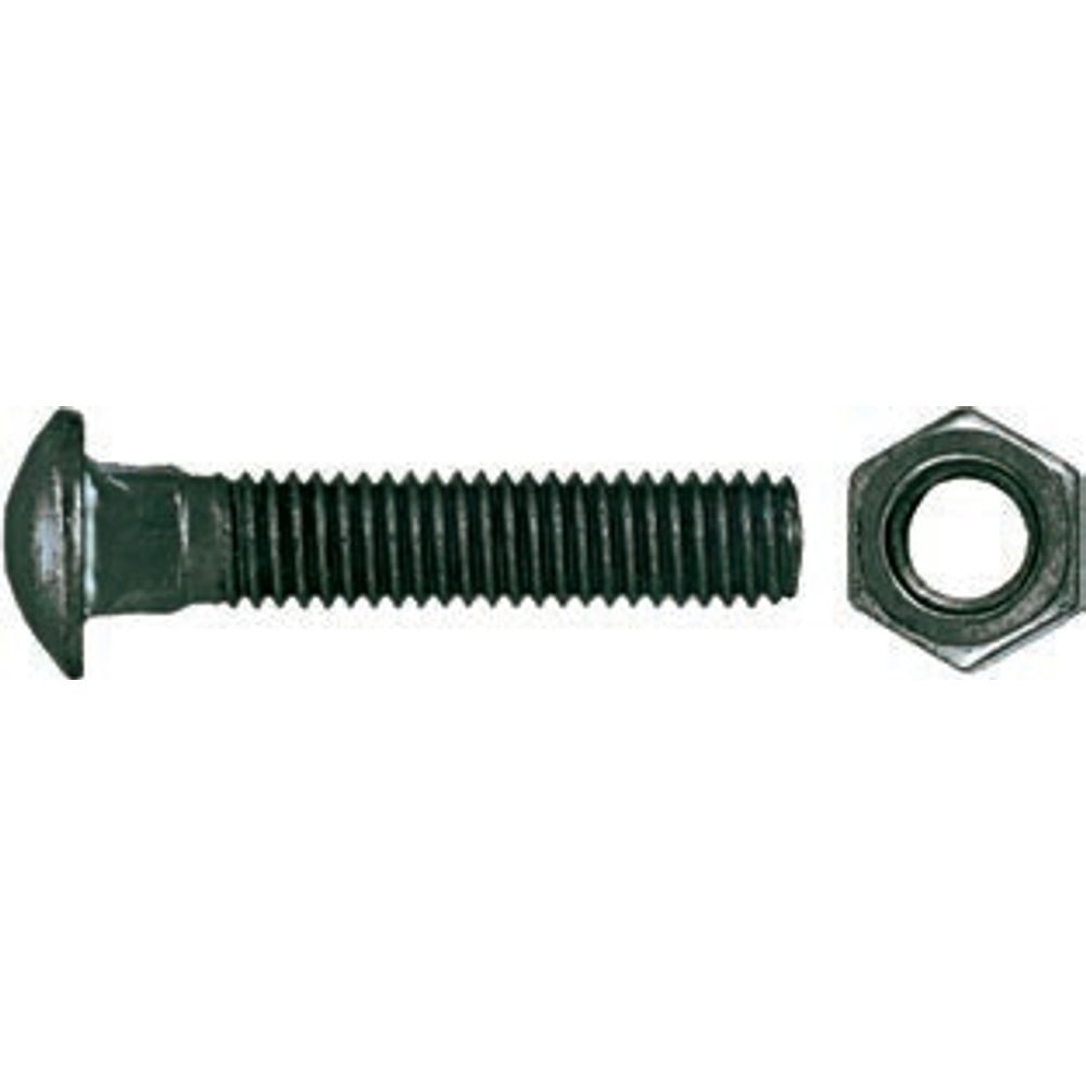 Cup Square Bolt & Nut Black 10x90mm (344)