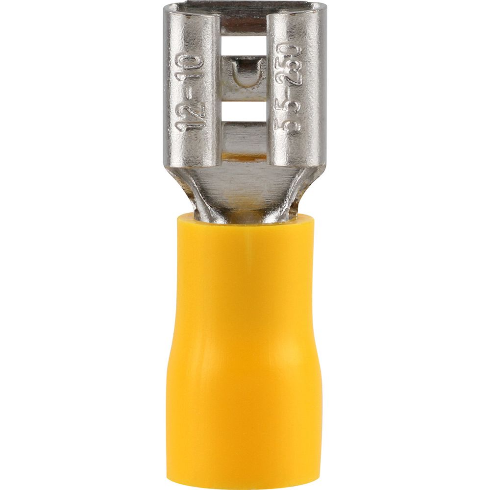 Pre-ins Female Disconnect Yellow 6.3mm (8)
