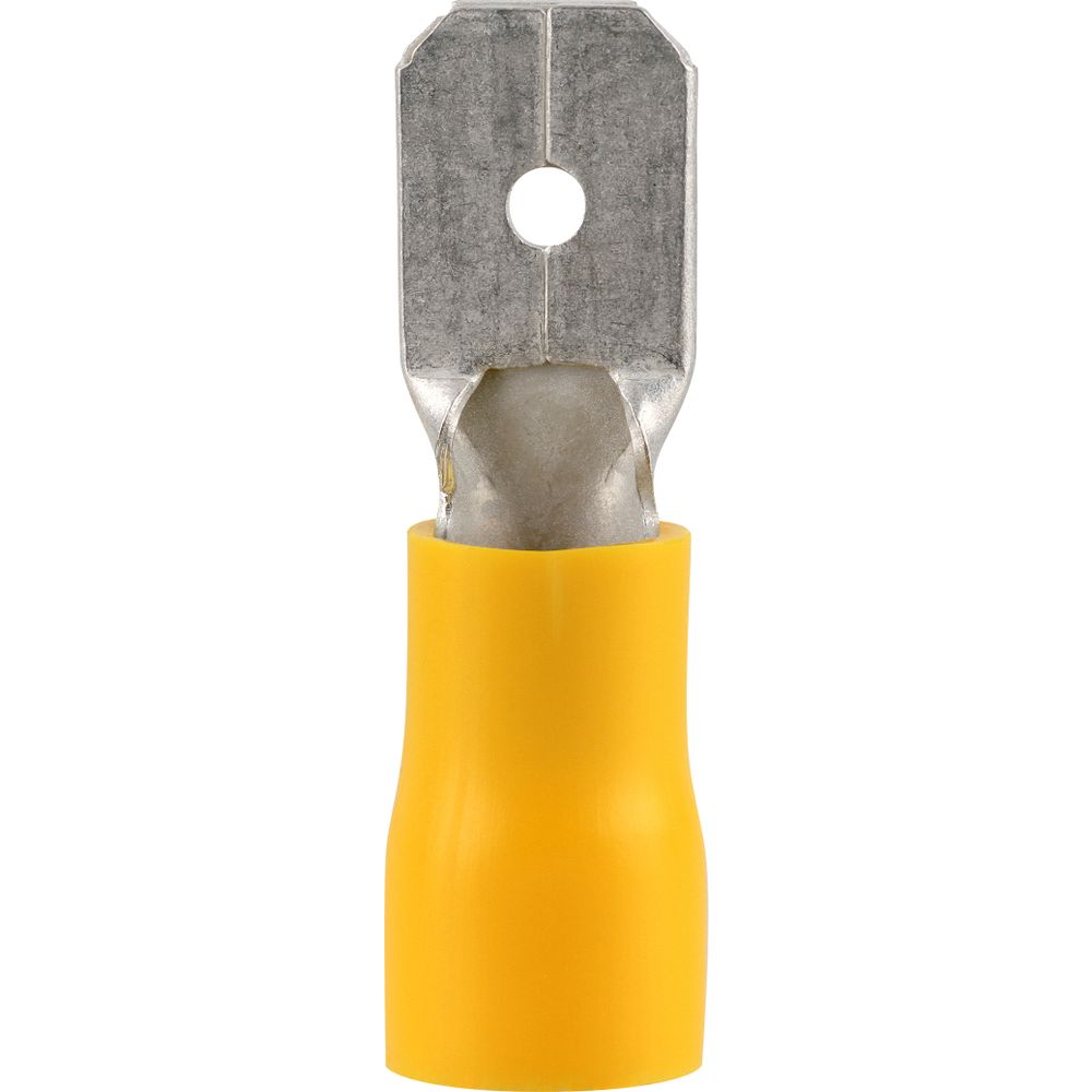 Pre-ins Male Disconnect Yellow 6.3mm (25)