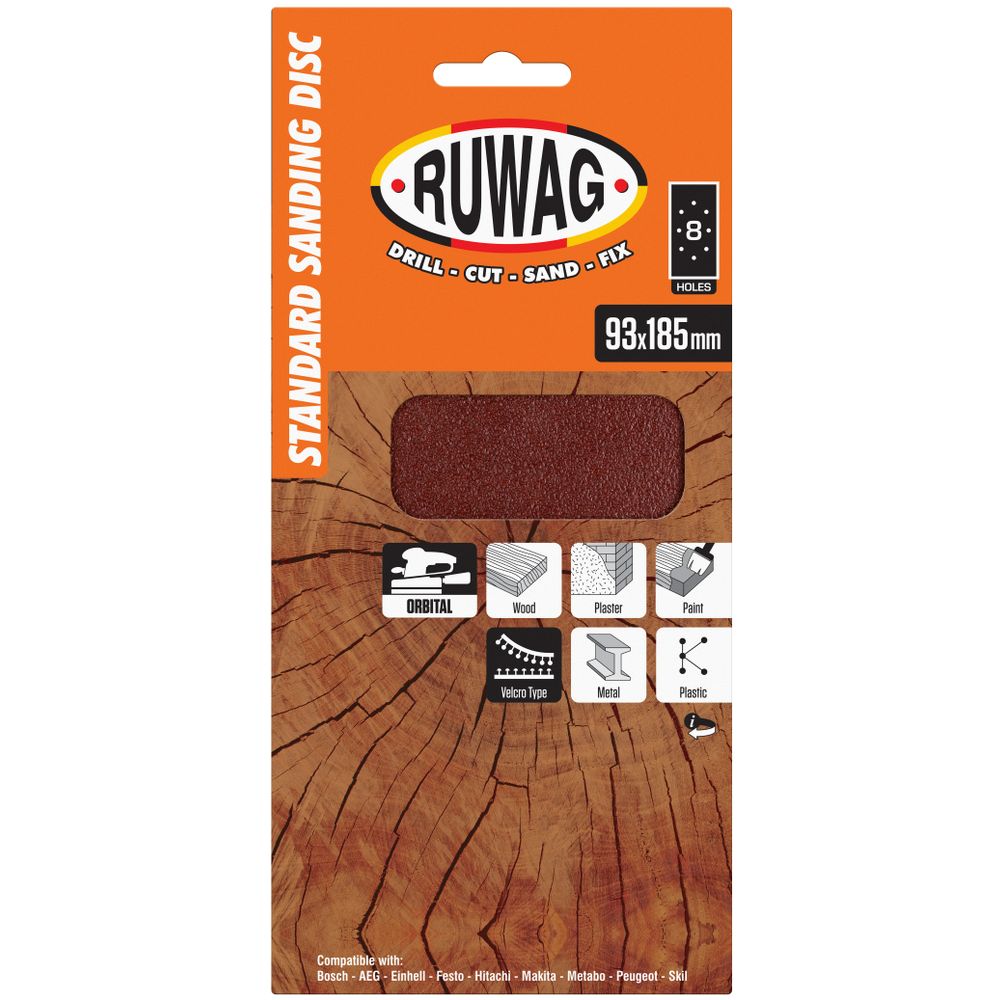 93x185 P60 Orbital Velcro 5 Pack /pk