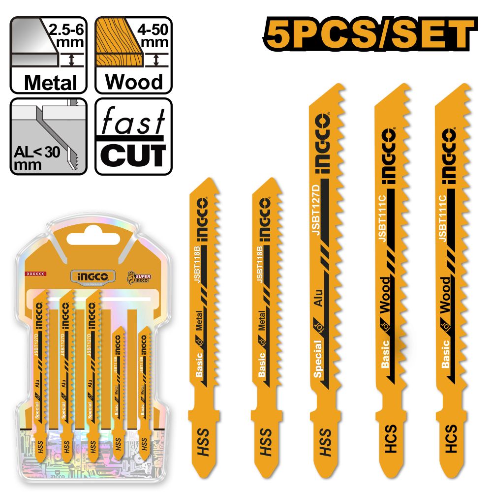 Blade Jigsaw Comb Set 5 Pcs