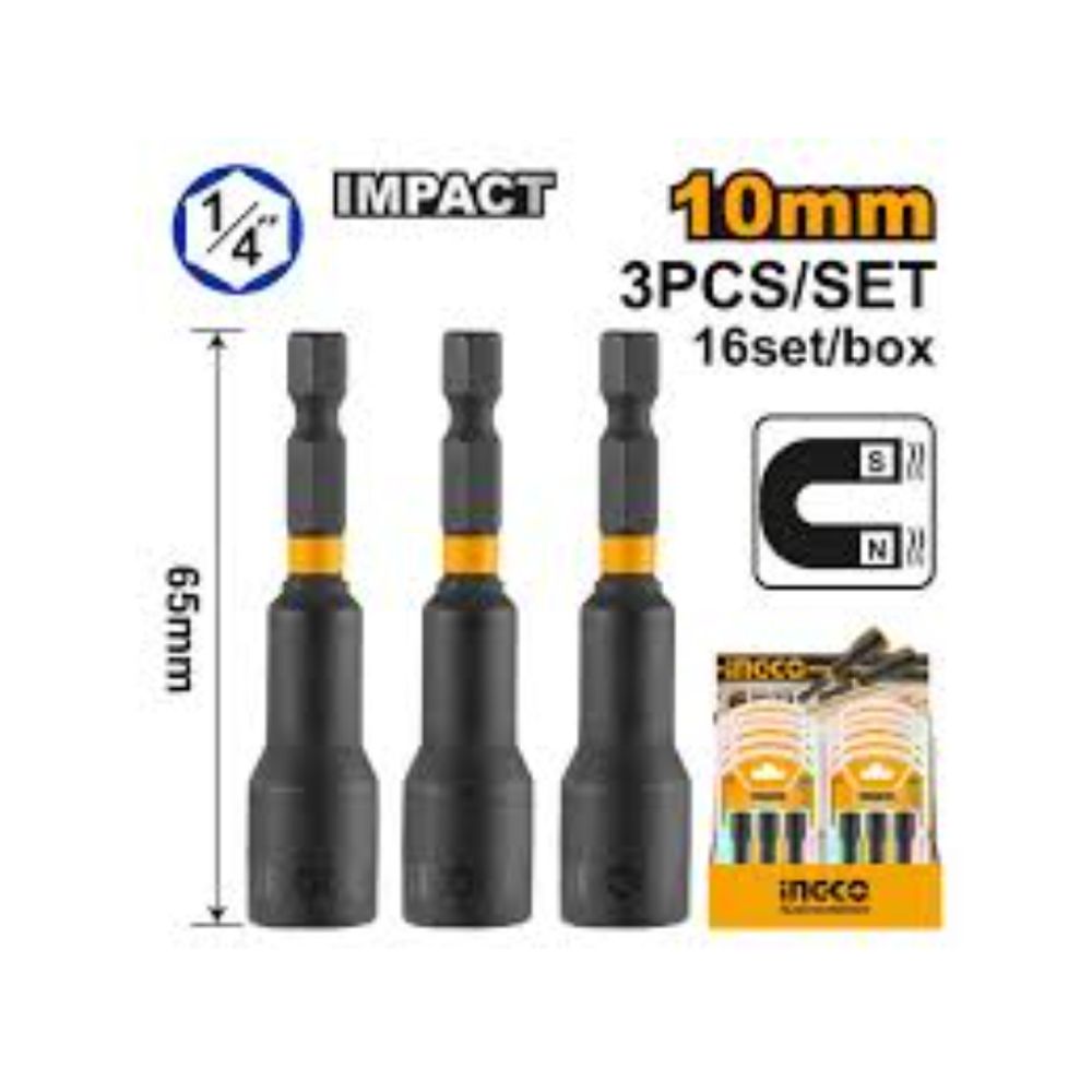 Magnetic Nut Setter 10mm 3pcs 16 In Display Box