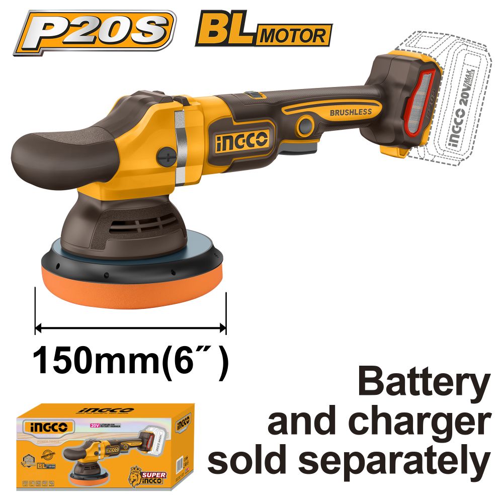 20v Ps+c/l B/l Polisher 150mm No B/c