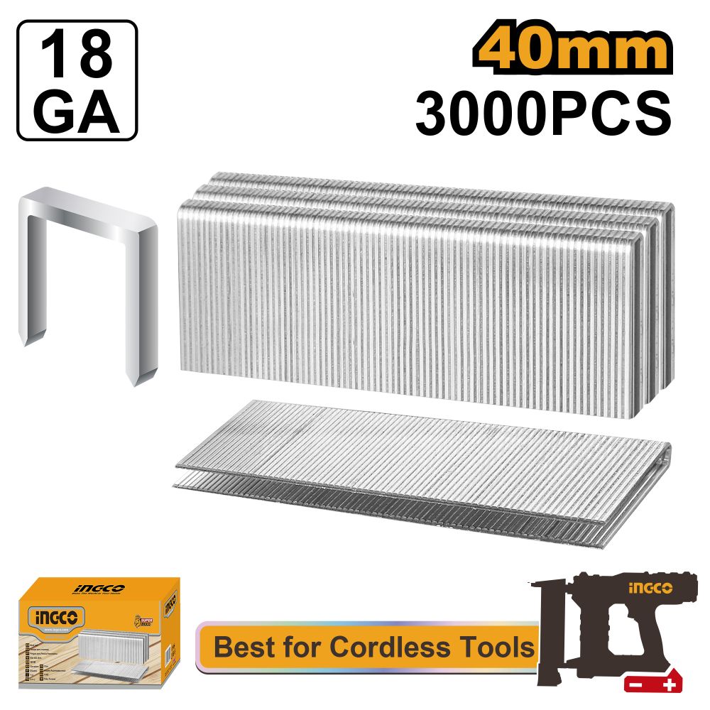 Staple 40mm Ga18 1.25x1.0 3000pcss