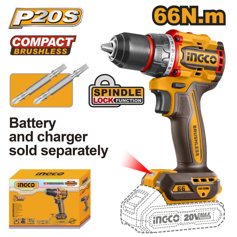 20v Ps+c/l B/l Drill 66nm No B/c