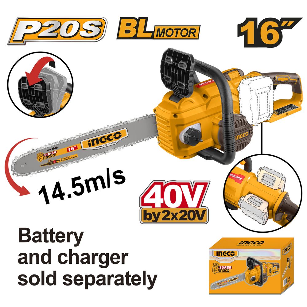 20v Ps+c/l B/l 40v C/saw 16inch 400mm
