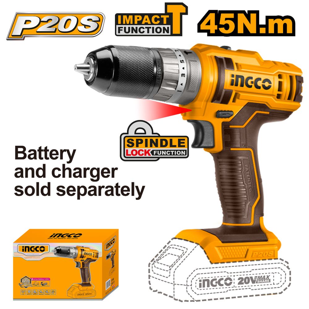 20v Ps+c/l Drill Impact 45nm+ Acc