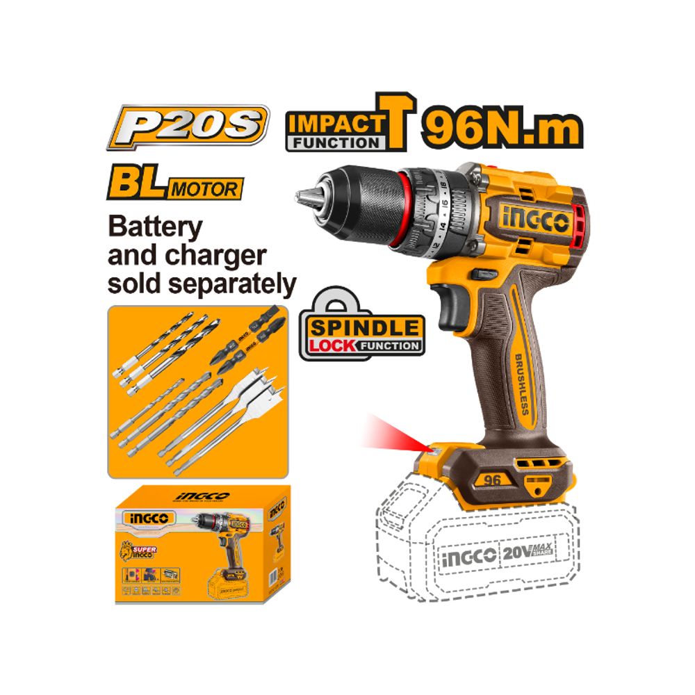 20v Ps+c/l B/l I/drill 96nm Incl Assy No B/c Box