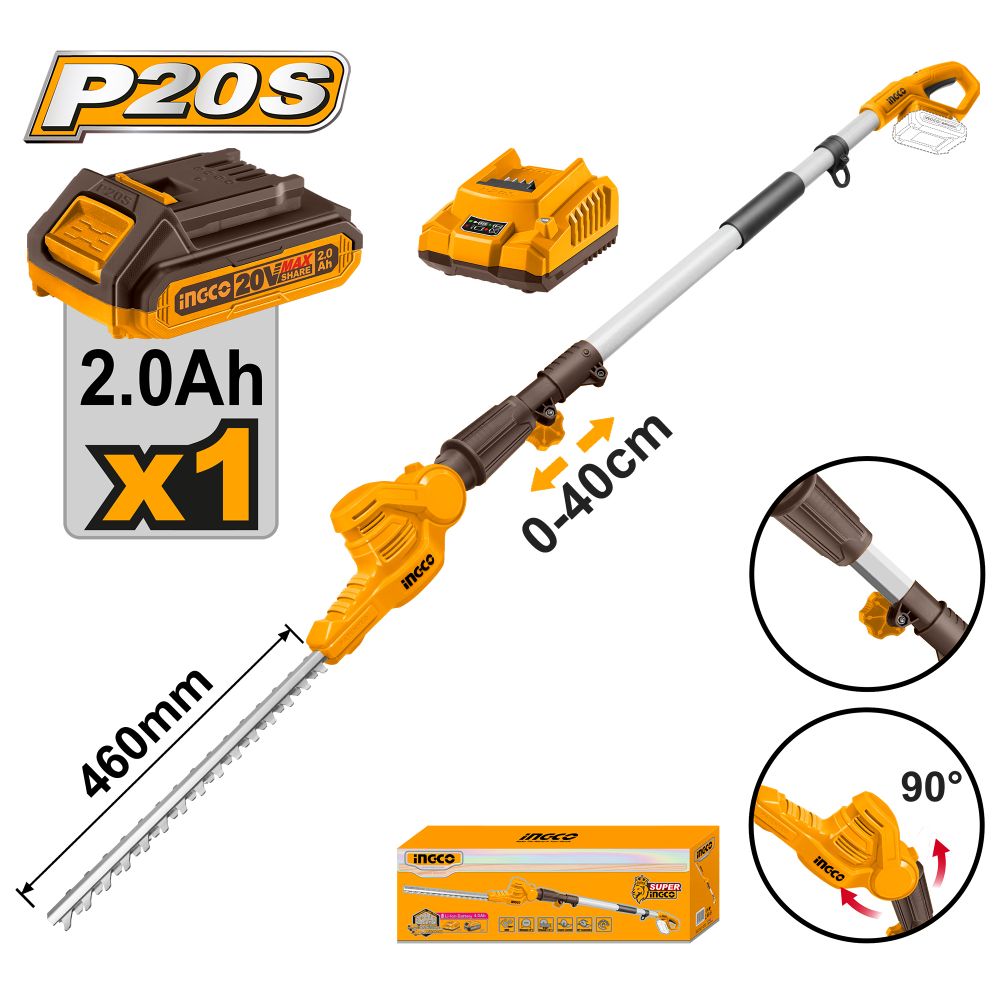 20v Ps+c/l Pole Hedge Trimmer Kit