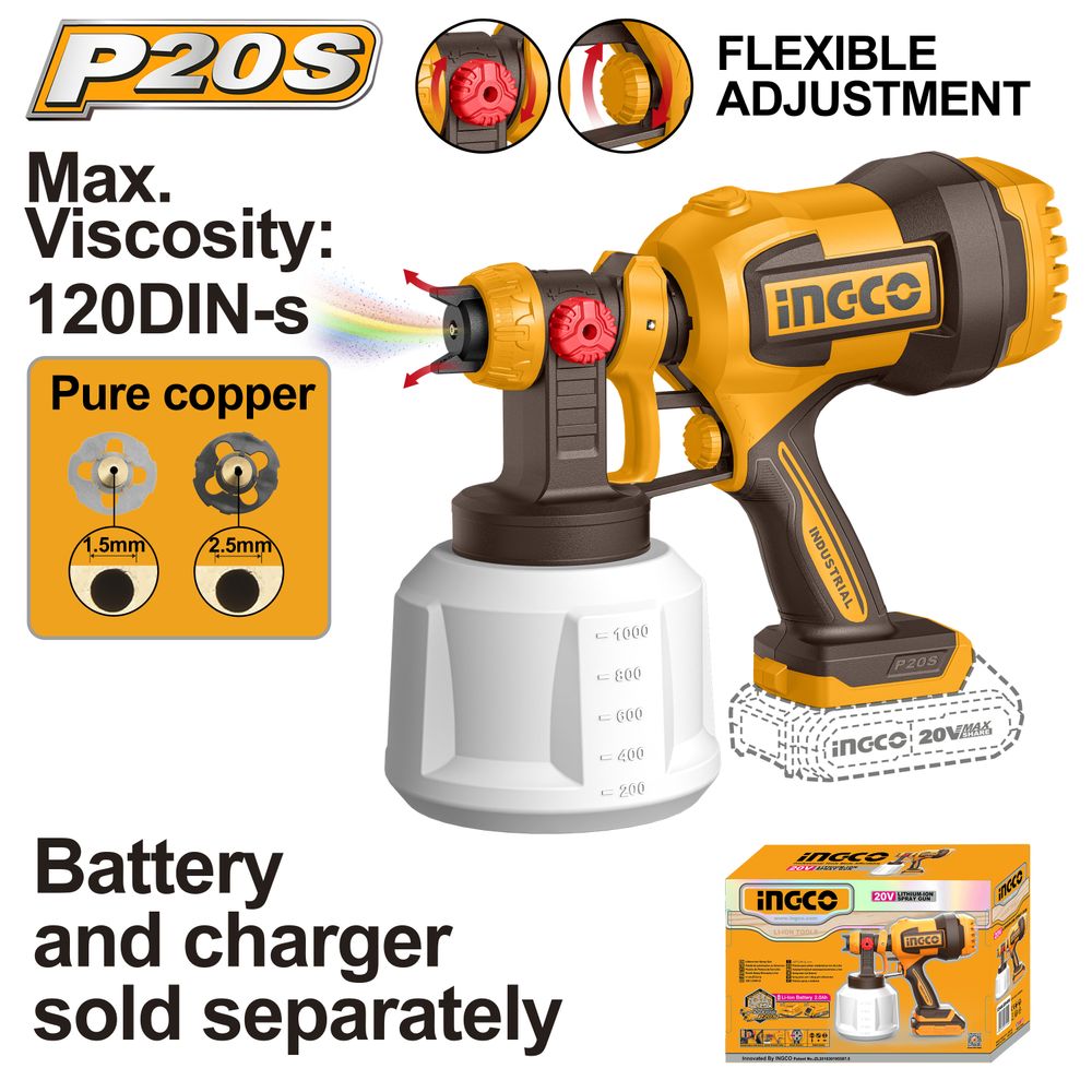 20v Ps+c/l Spray Gun Incl Assy No B/c