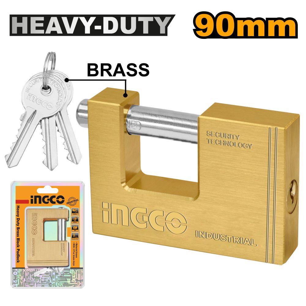 Padlock Ins Brassy 90mm H/d