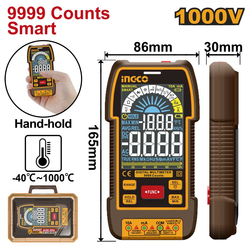 Multimeter Auto Range True Rms