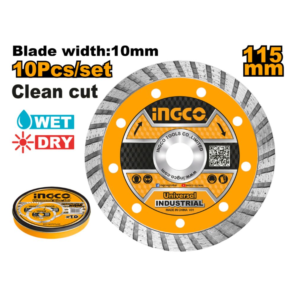 Disc Wet/dry Diamond 115mm 10 Pcs