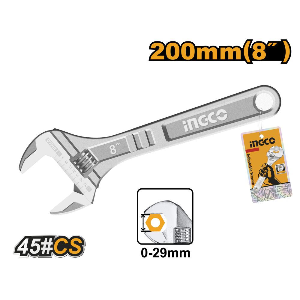 Wrench Adjustable 200mm