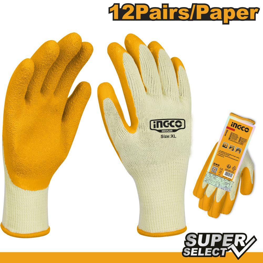 Glove Wrist Latex Dip Palm Sz Xl