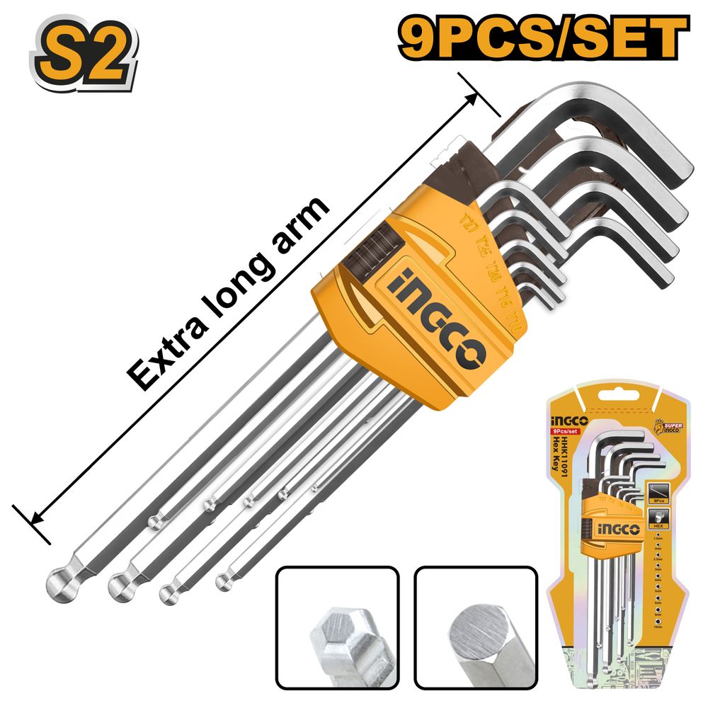 A/key 9pc 1.5-10mm Bp Xl Cr V