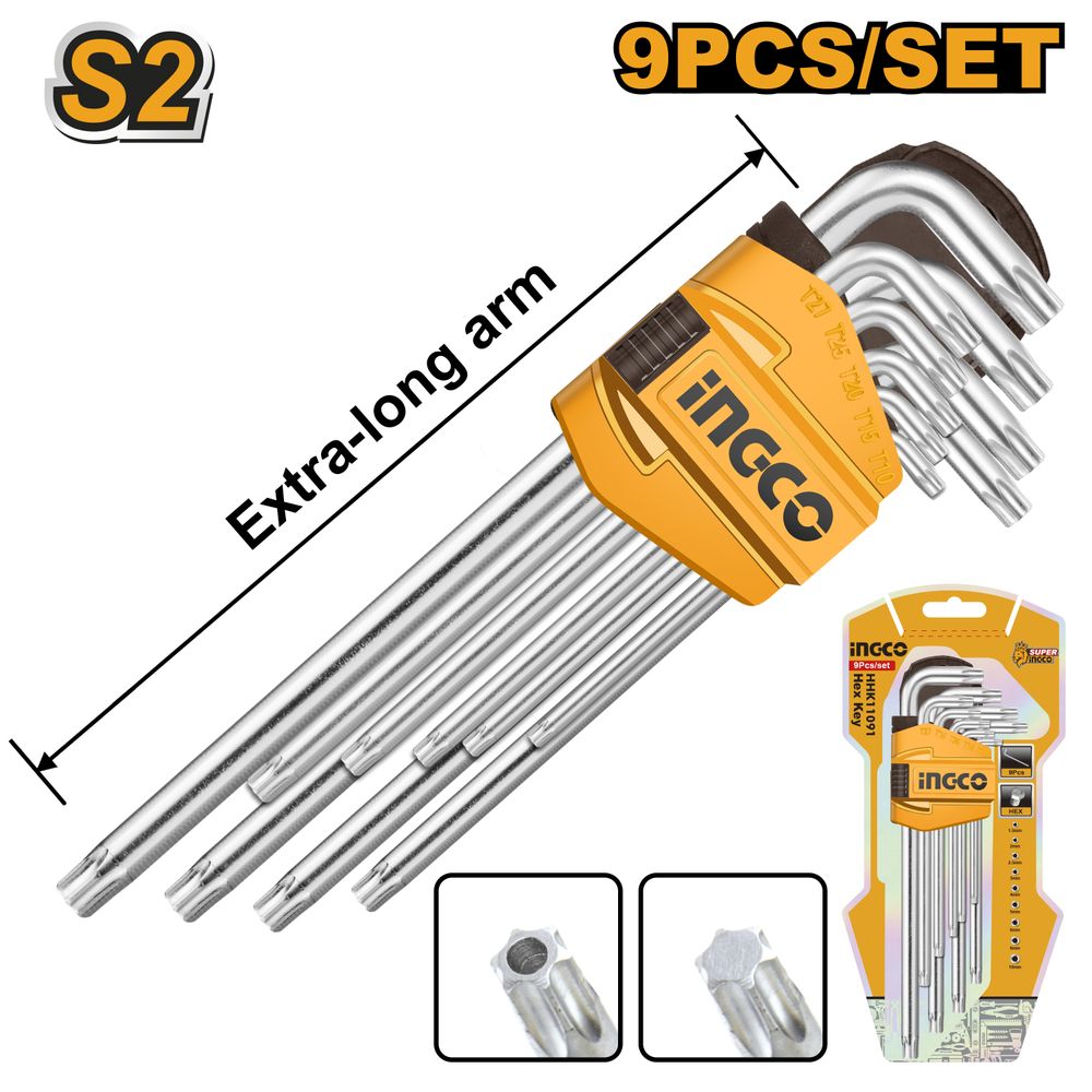 A/key 9pcs Torx Xl T10 T50 Cr V
