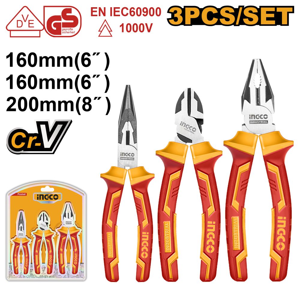 Plier Set Vde 1000v 3pcs