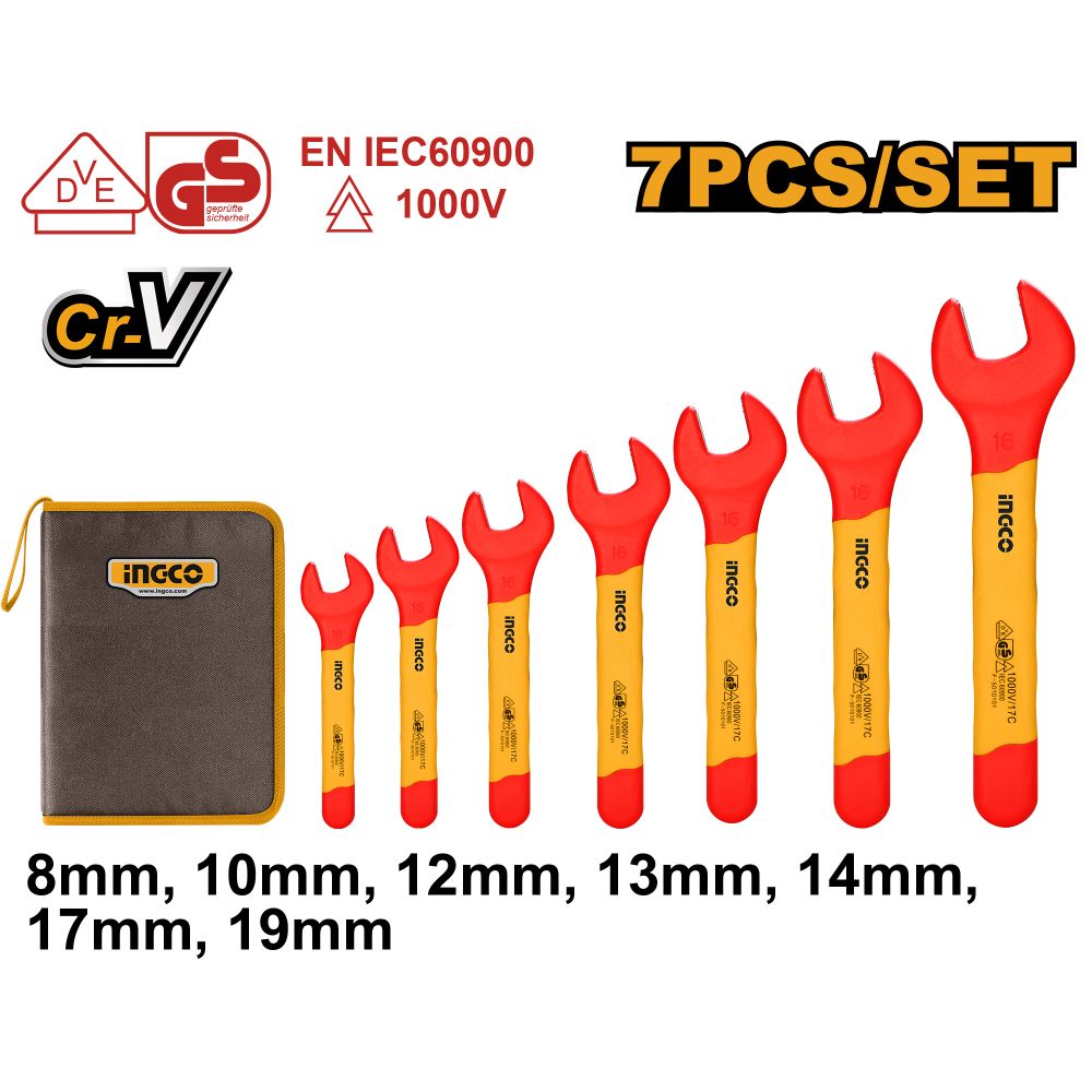 Spanner Set Vde/gs Oe 8 19mm 7pcs