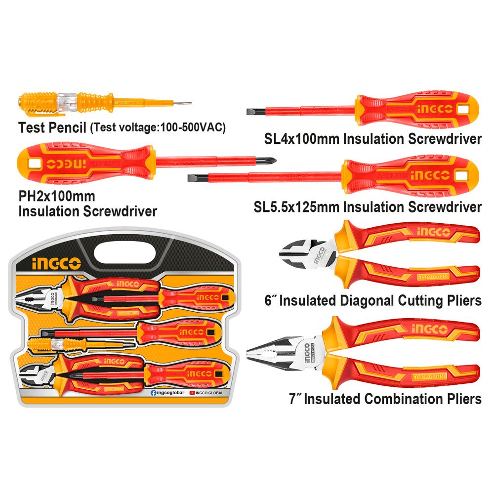 Tool Set Vde Blister 6pcs