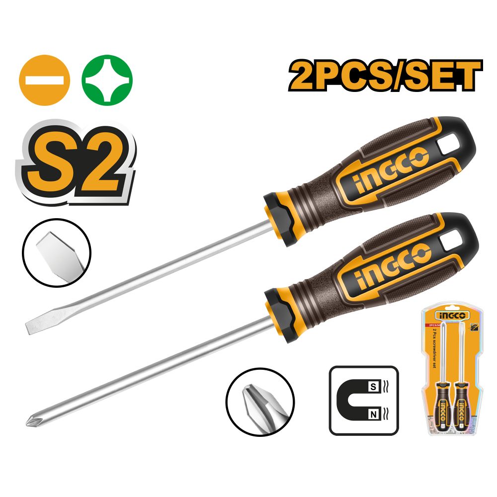 S/driver S2 Set Ph/slotted Mag 2pcs