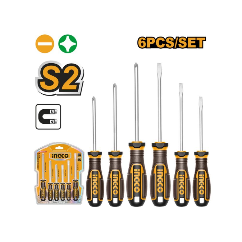 S/driver S2 Set Ph/slotted 6pcs