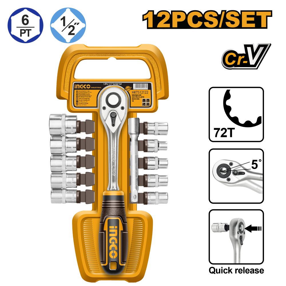 Socket 1/2 12pcs 10-24mm